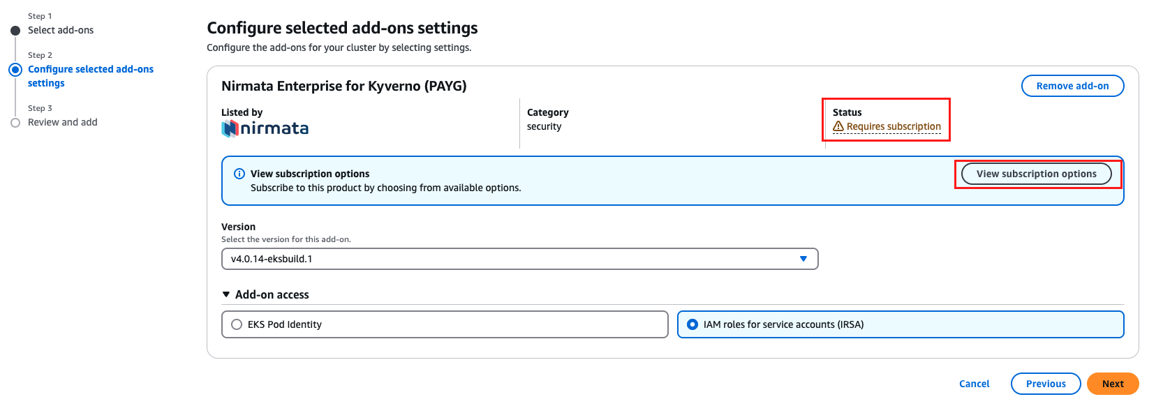 Configure N4K add-on