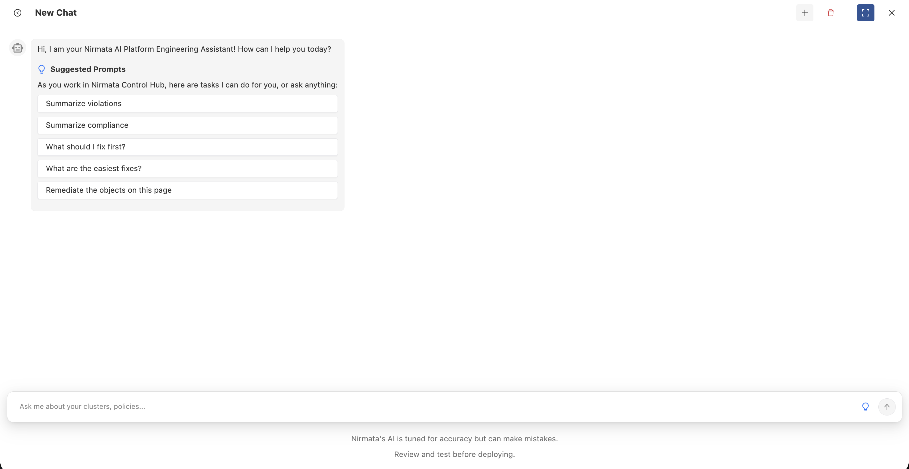 AI Copilot Main Interface